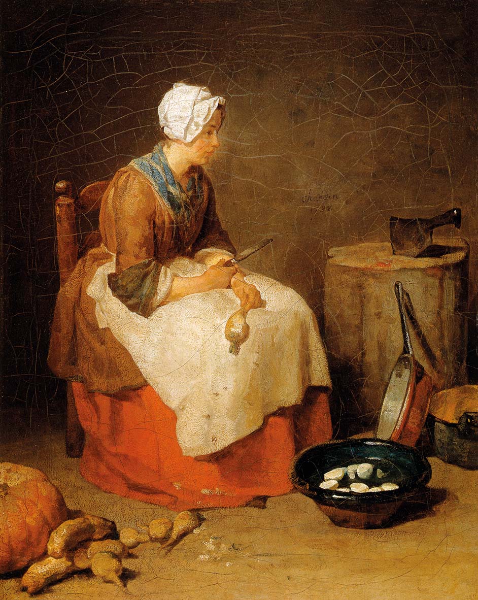 Jean-Baptiste Siméon Chardin - Dziewczyna obierająca rzepę